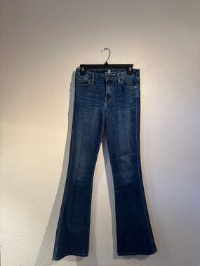 7 For All Mankind Dark Blue Boot Cut Jeans